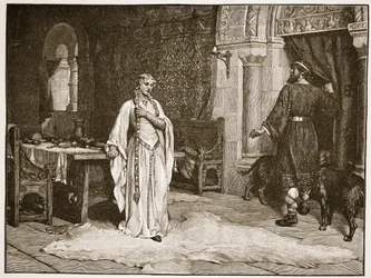 Earl Leofric en Lady Godiva, illustratie uit 